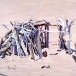 Nouveau monde, Olivier Morel - Maison 1, acrylique/toile, 130 x 162 cm, 2015