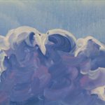 Olivier Morel, terre eau air feu, peinture acrylique nuages