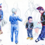 Olivier Morel, Tokyo kids, Japon, dessin, crayons de couleur, art contemporain