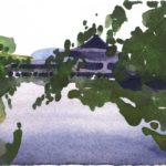 Olivier Morel, Jardin japonais, Japon, dessin, aquarelle, art contemporain