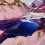 Olivier Morel montagnes eau sixt lac peinture acrylique