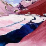 Olivier Morel montagnes eau sixt lac peinture acrylique