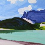 Olivier Morel montagne sixt lac anterne peinture acrylique