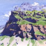 olivier morel aquarelle sur papier montagne sixt