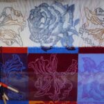 Olivier Morel, tapis Jardin en labyrinthe, manufacture de la Savonnerie, Mobilier National